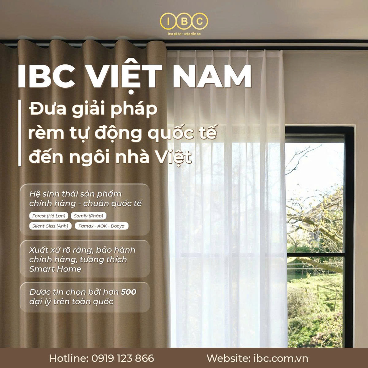rèm cuốn tự động