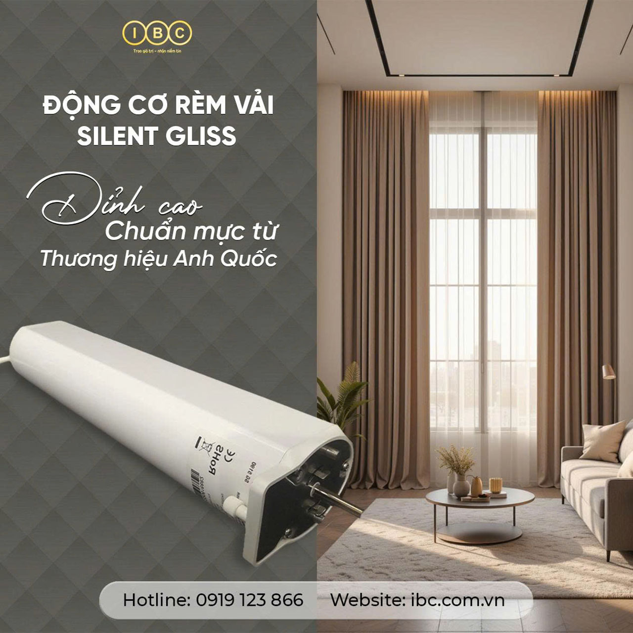 Động cơ rèm cuốn chính hãng chất lượng tại Hà Nội