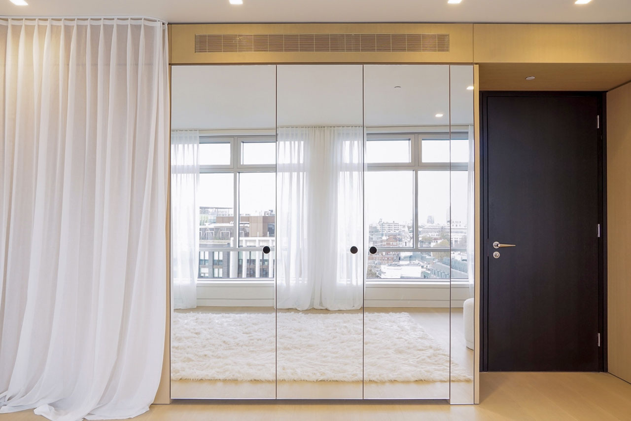 Rèm vải tự động mở ngang