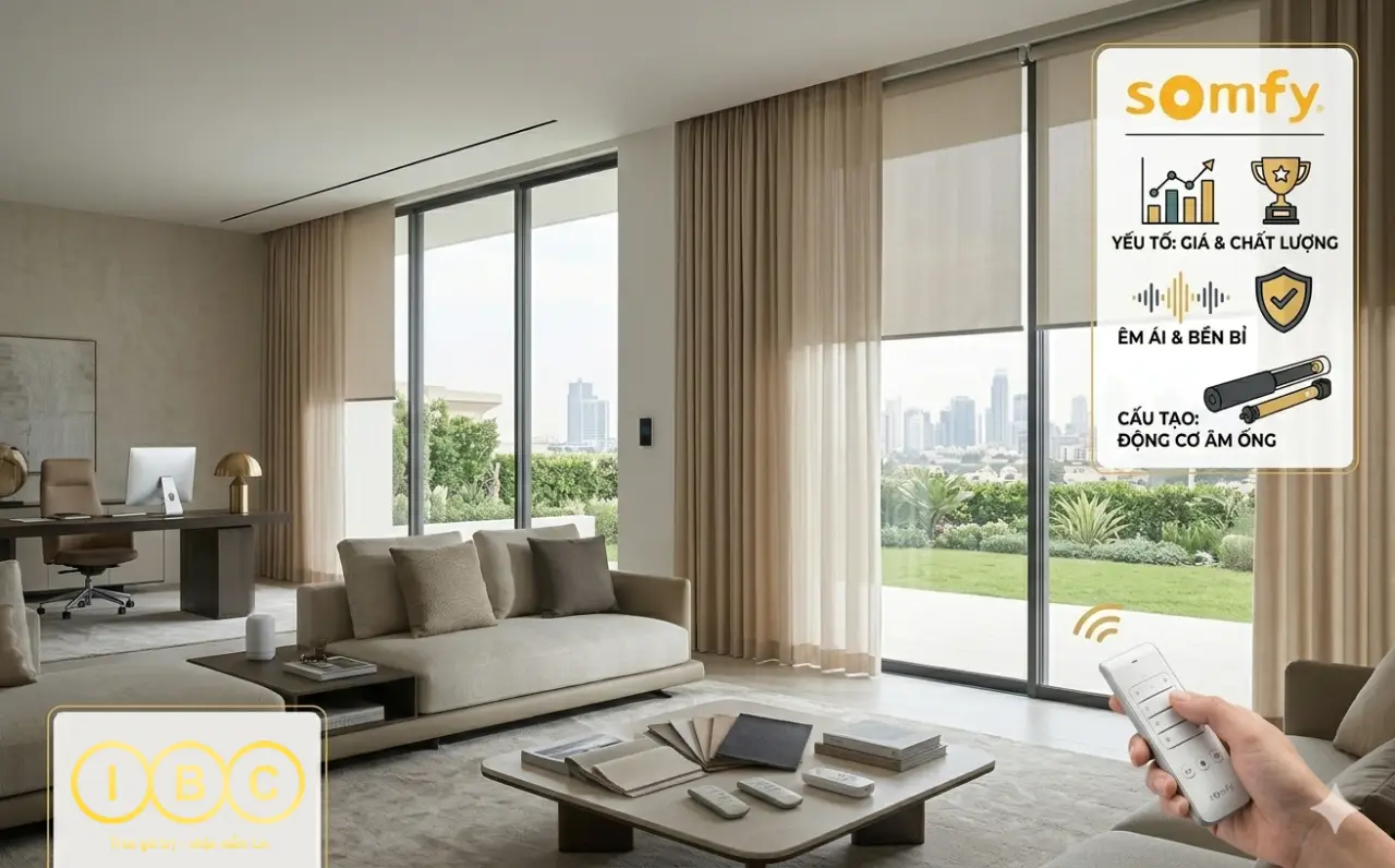 Báo giá động cơ cuốn Somfy - Đặc điểm tính năng cấu tạo động cơ cuốn Somfy