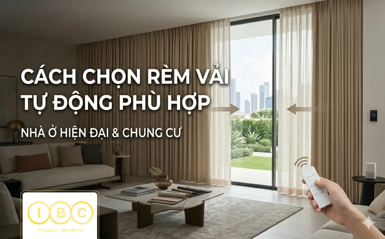 Cách chọn rèm vải tự động phù hợp cho nhà ở hiện đại, căn hộ chung cư