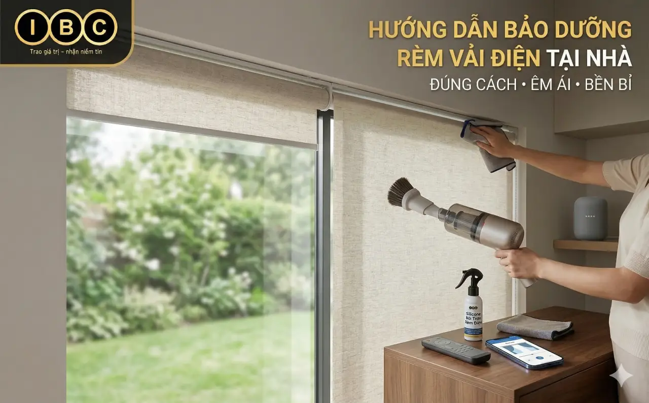 Hướng dẫn bảo dưỡng rèm điện tại nhà đúng cách giúp êm ái kéo dài tuổi thọ
