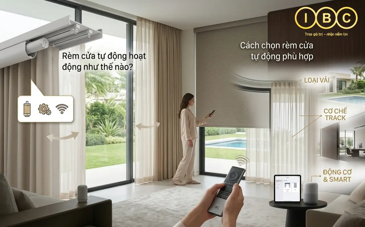 Rèm cửa tự động hoạt động như thế nào? Cách chọn rèm cửa tự động phù hợp