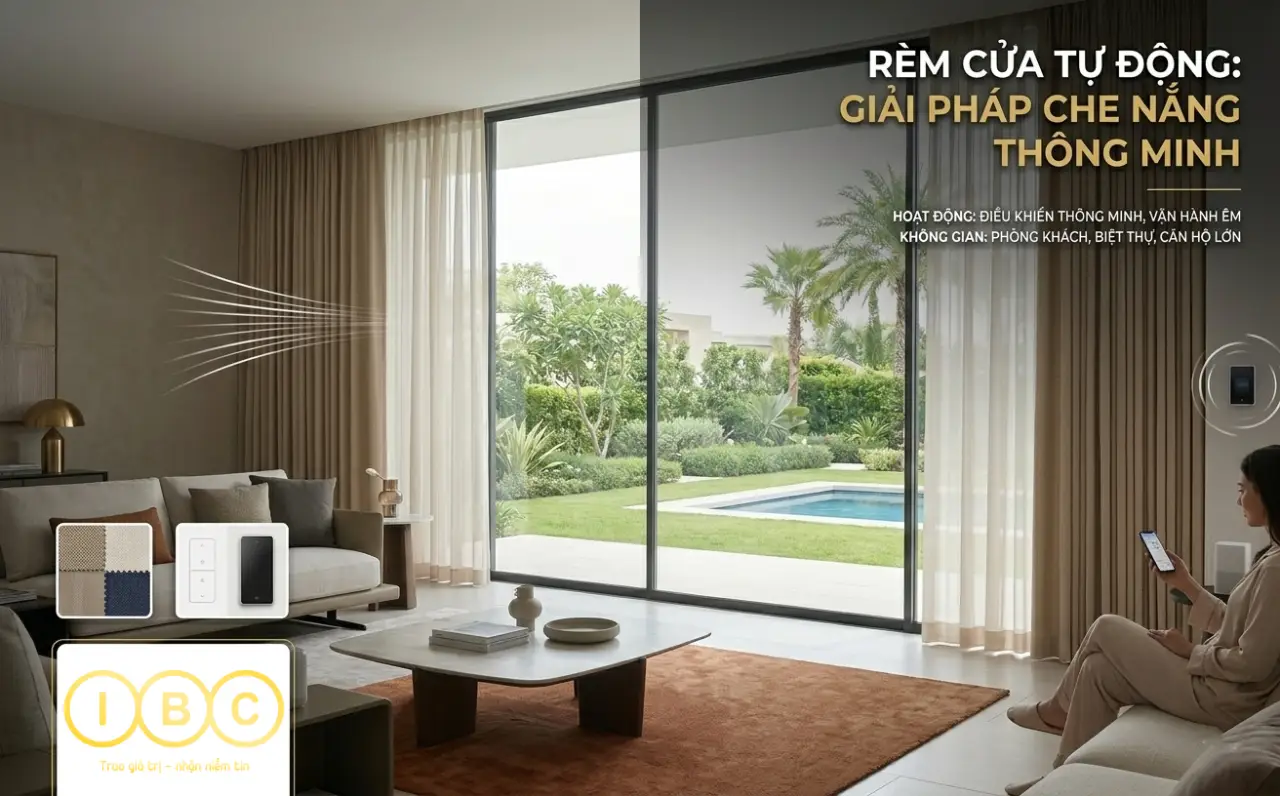 Rèm cửa tự động là gì? Giải pháp che nắng thông minh cho nhà hiện đại biệt thự