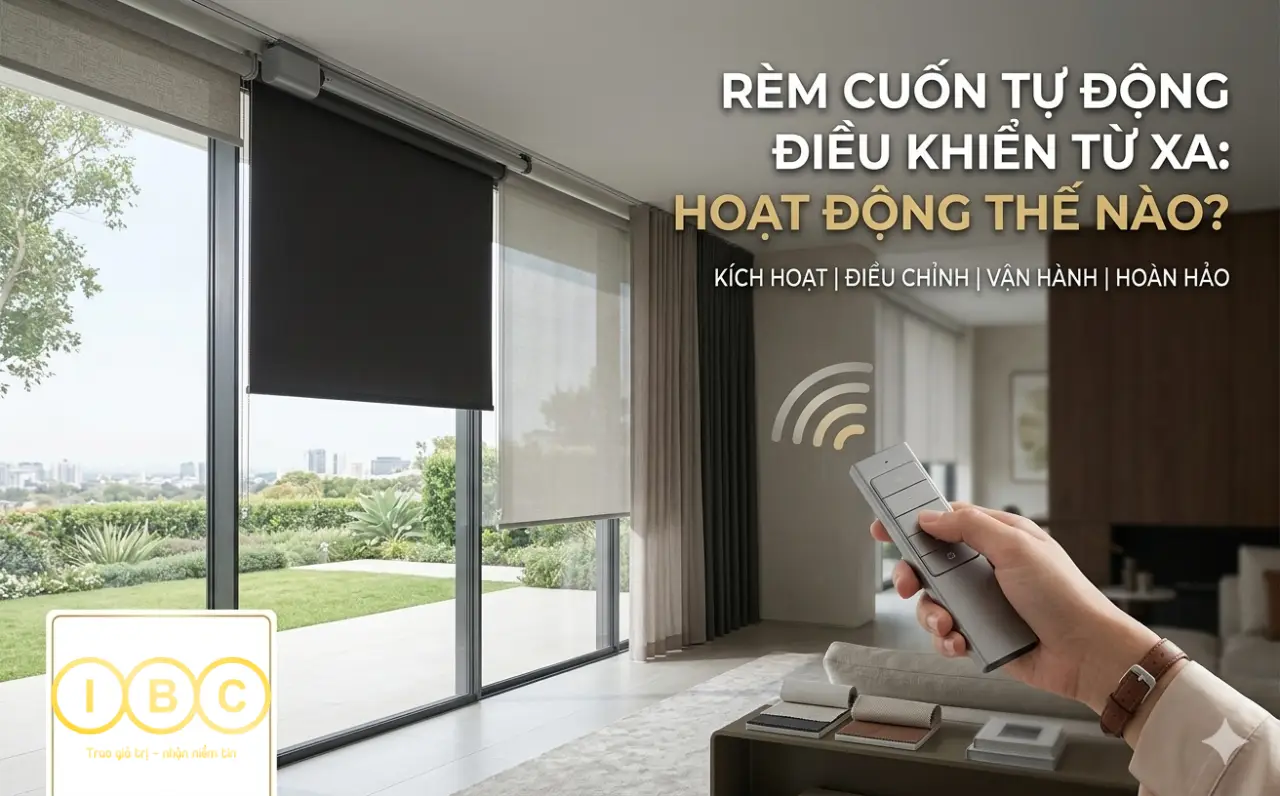 Rèm cuốn tự động điều khiển từ xa hoạt động thế nào