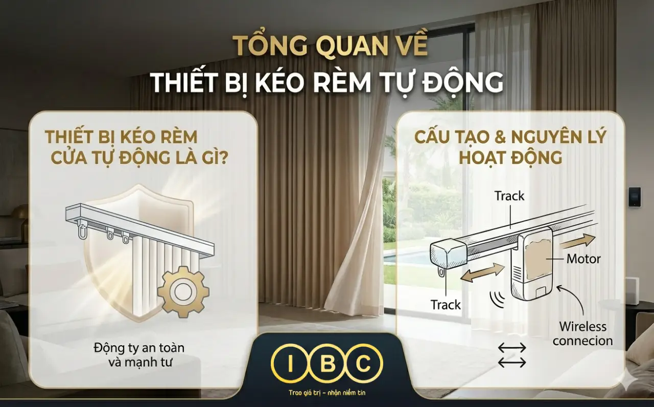 Thiết bị kéo rèm cửa tự động là gì? Cấu tạo và nguyên lý hoạt động