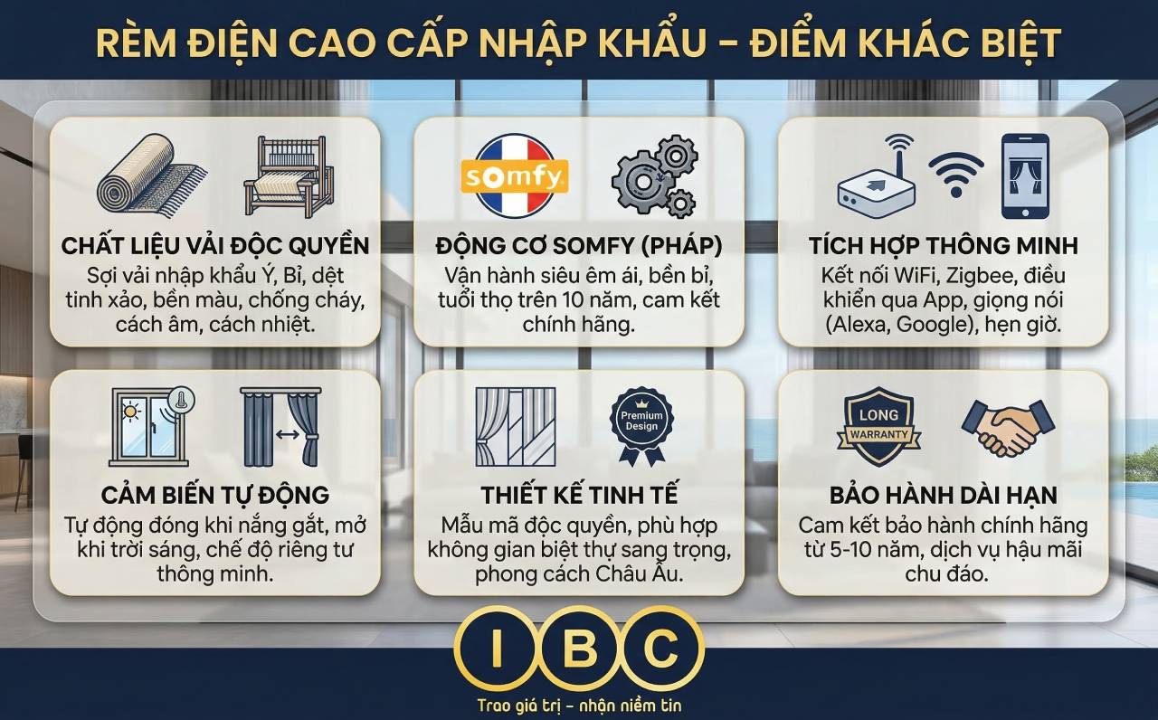 Rèm điện cao cấp nhập khẩu có gì khác biệt
