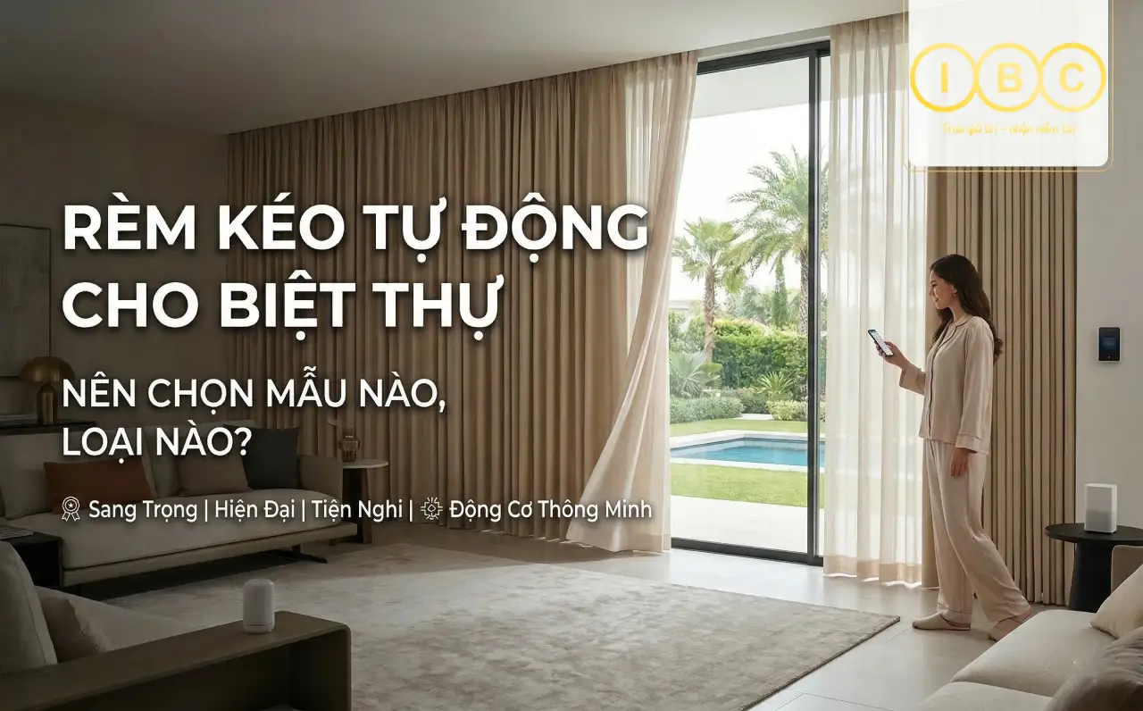 Rèm kéo tự động cho biệt thự nên chọn mẫu nào, loại nào?