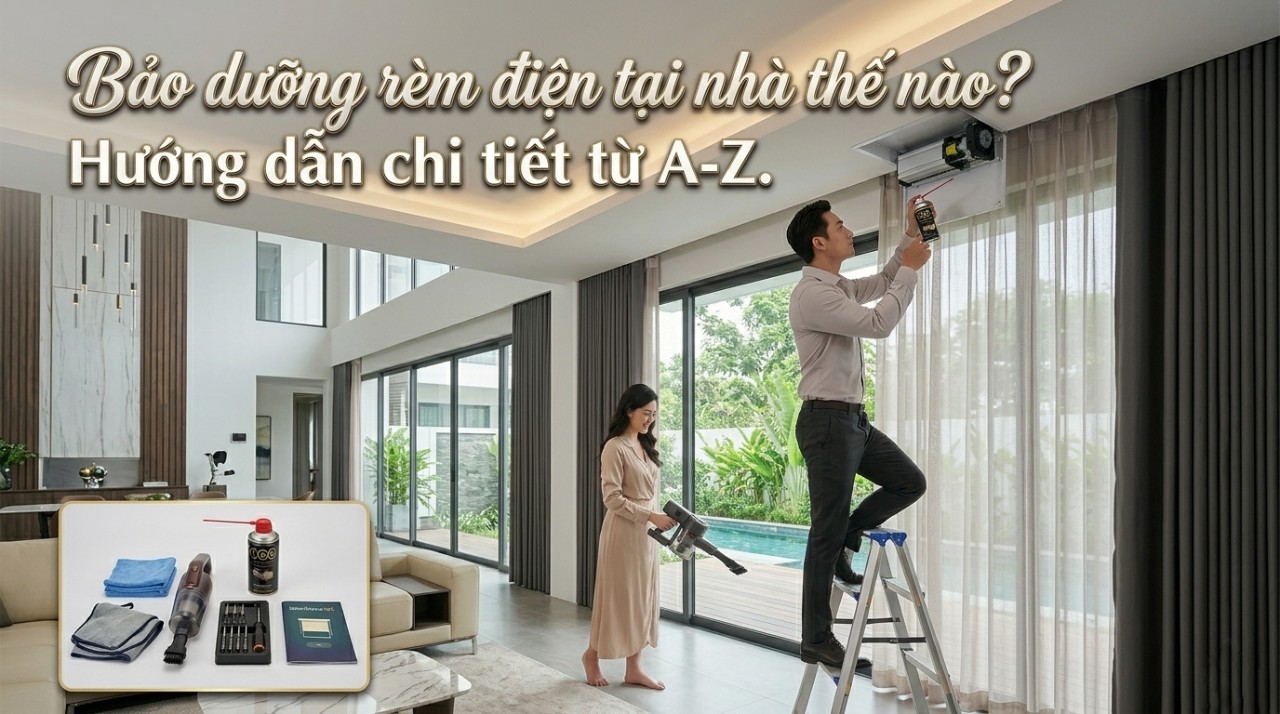 Bảo dưỡng rèm điện tại nhà thế nào