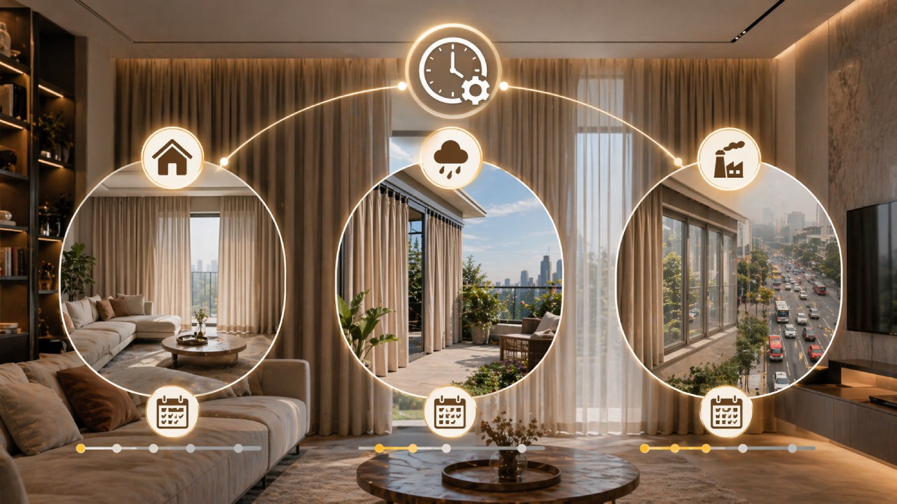 Hệ thống rèm thông minh tích hợp Smart Home gồm những gì