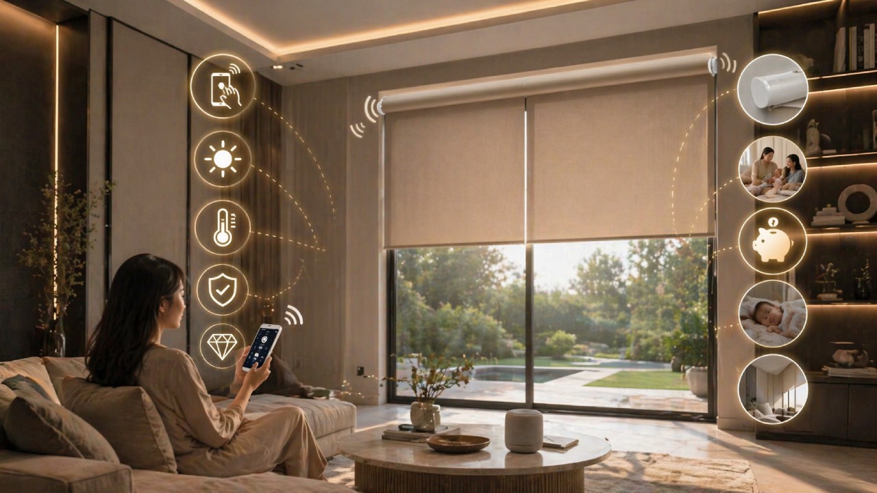 Rèm cuốn tự động cao cấp khác gì loại thường