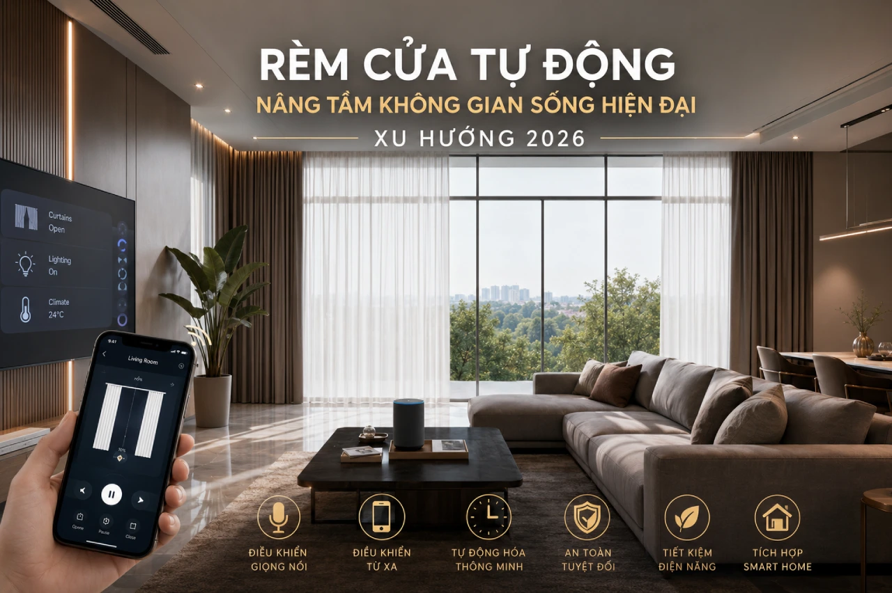 Rèm Cửa Tự Động Là Gì Xu Hướng Không Gian Sống Hiện Đại 2026