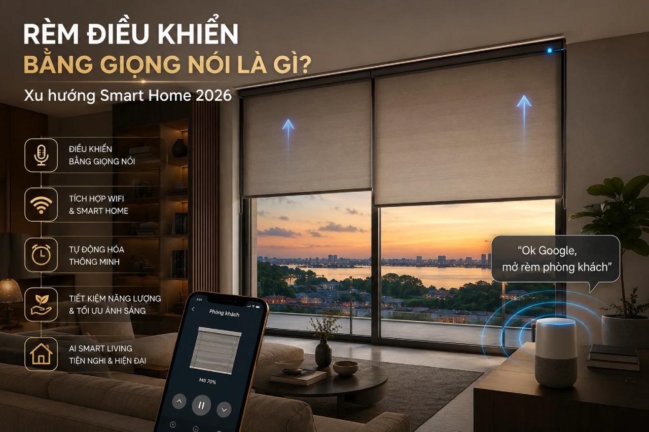 Rèm Điều Khiển Bằng Giọng Nói Là Gì Xu Hướng Smart Home 2026