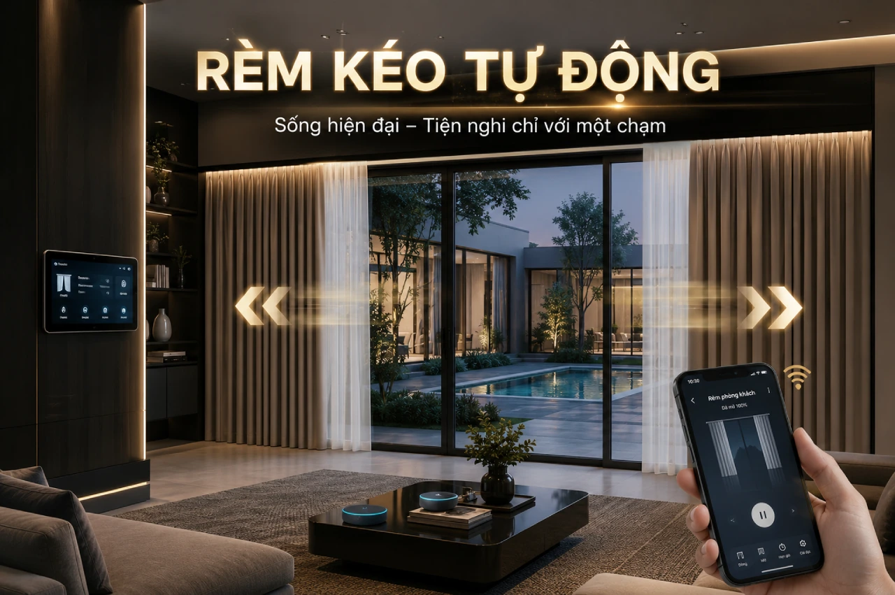 Rèm Kéo Tự Động Là Gì Vì Sao Đang Trở Thành Xu Hướng Năm 2026