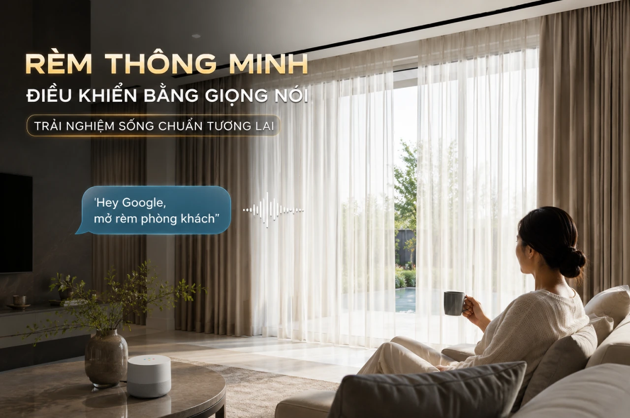Rèm thông minh điều khiển bằng giọng nói - Trải nghiệm sống chuẩn tương lai