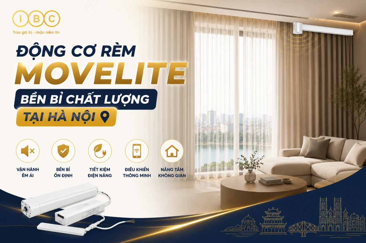 Động cơ rèm Movelite bền bỉ chất lượng tại Hà Nội dd
