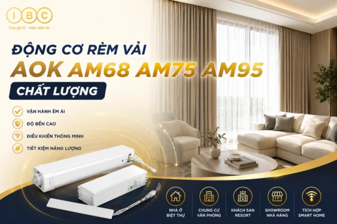 Động cơ rèm vải AOK AM68 AM75 AM95 chất lượng