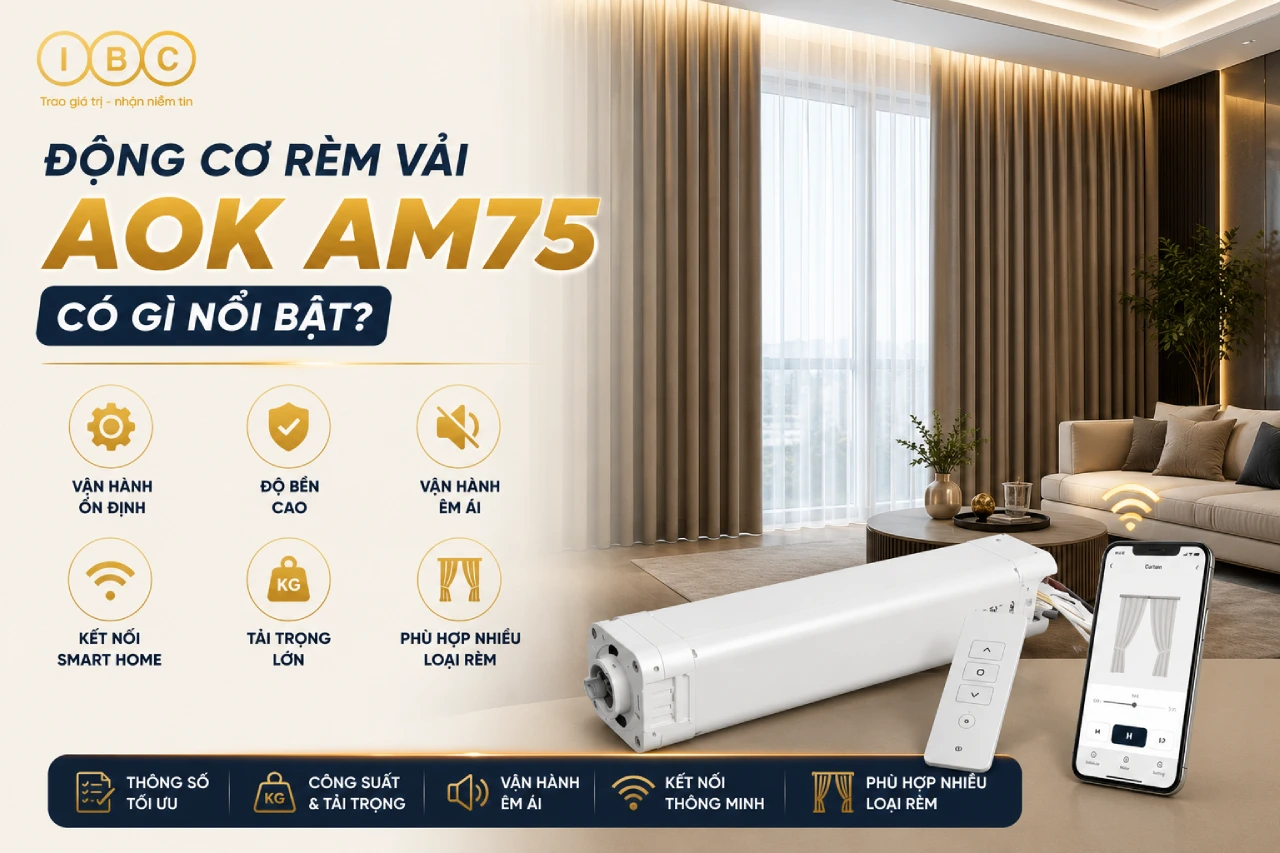 Động cơ rèm vải AOK AM75 có gì nổi bật