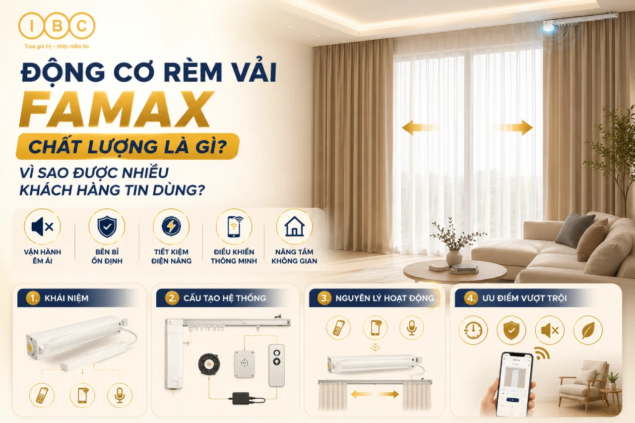 Động cơ rèm vải Famax chất lượng là gì Vì sao được nhiều khách hàng tin dùng